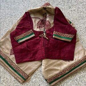 Sari with matching blouse